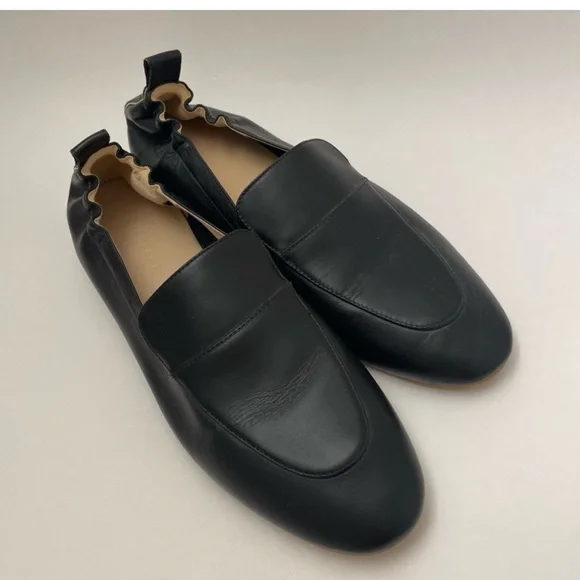Everlane Black Leather Slip-On Loafers The Day Glove with Elastic Heel Size 11 - Picture 10 of 11